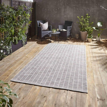 Santa Monica A041 Durable Stain-Resistant Weatherproof Flatweave In-Outdoor Beige Rug-Think Rugs-Rug Love - The Most Loved Rug Store